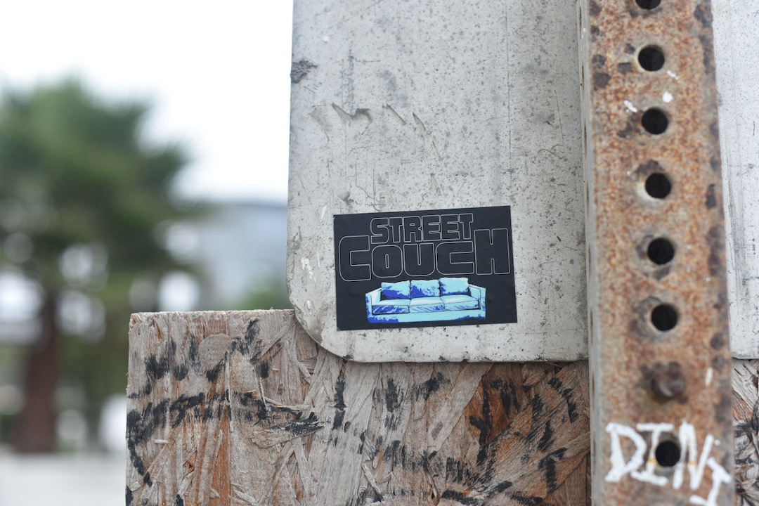 street couch sticker in los angeles