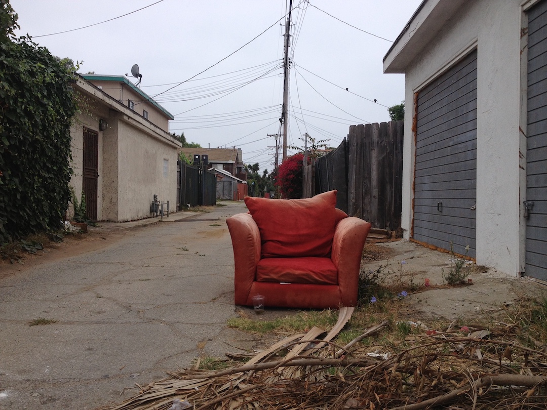 red street chair in venice california